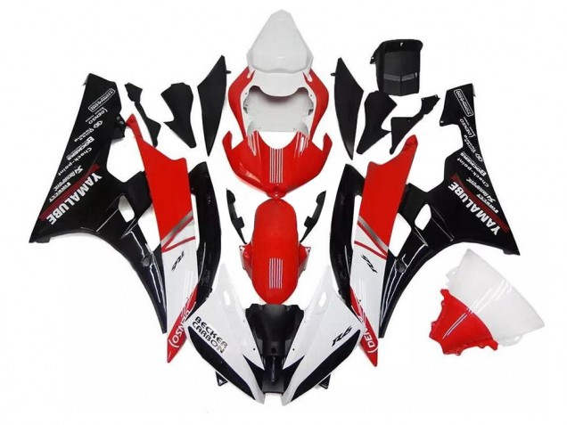 2006-2007 White Red Black Yamaha YZF R6 Fairings & Bodywork