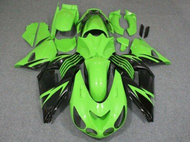 2006-2011 Green Black Kawasaki Ninja ZX14R Fairings