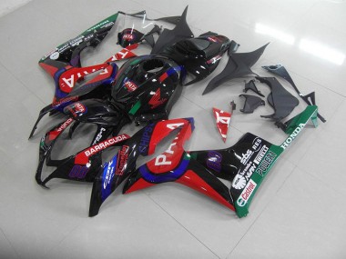 2007-2008 Black Red Pata Honda CBR600RR Fairings