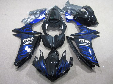 2007-2008 Black with Blue Flame Yamaha YZF R1 Fairings