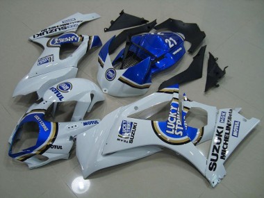 2007-2008 Blue Lucky Strike Suzuki GSXR 1000 Fairings