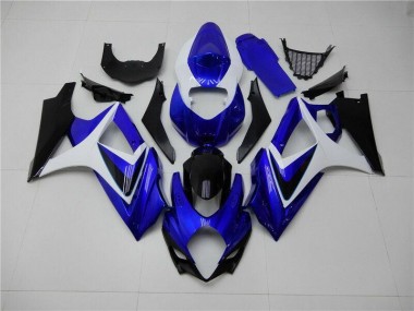 2007-2008 Blue White Black Suzuki GSXR 1000 Fairings