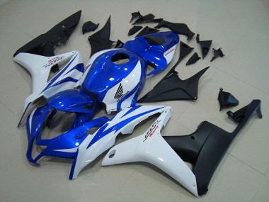 2007-2008 Blue White Matte Black Honda CBR600RR Fairings