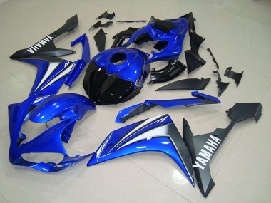 2007-2008 Blue White Yamaha YZF R1 Full Fairing Kit