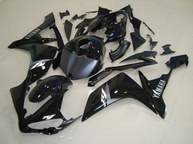 2007-2008 Glossy Black White Yamaha YZF R1 Fairings