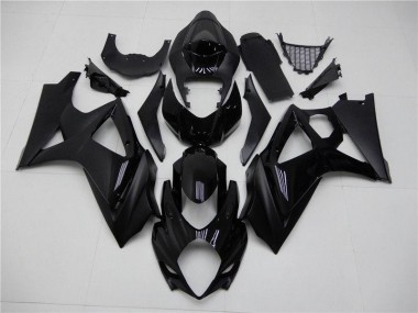 2007-2008 Glossy Matte Black Suzuki GSXR 1000 Fairings