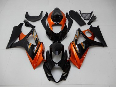 2007-2008 Orange Black Suzuki GSXR 1000 Fairings