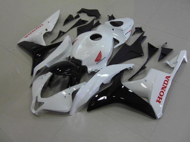 2007-2008 Pearl White Black Honda CBR600RR Fairings