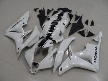 2007-2008 Pearl White with Black Stripe Honda CBR600RR Fairings