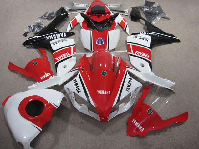 2007-2008 Red White Yamaha YZF R1 Fairings