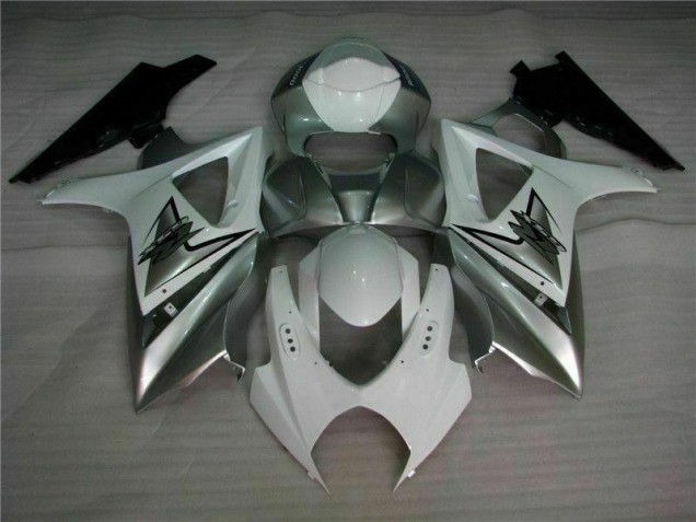 2007-2008 Silver White Suzuki GSXR 1000 Fairings