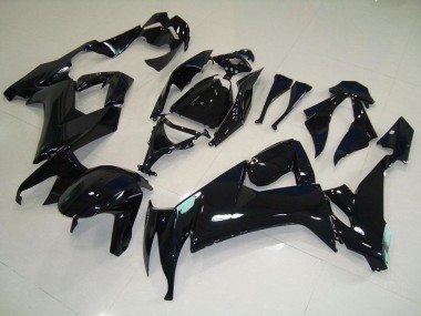 2008-2010 Glossy Black Kawasaki Ninja ZX10R Injection Fairing Kit