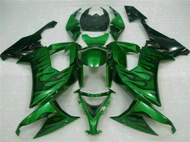 2008-2010 Green Flame Kawasaki Ninja ZX10R Fairings