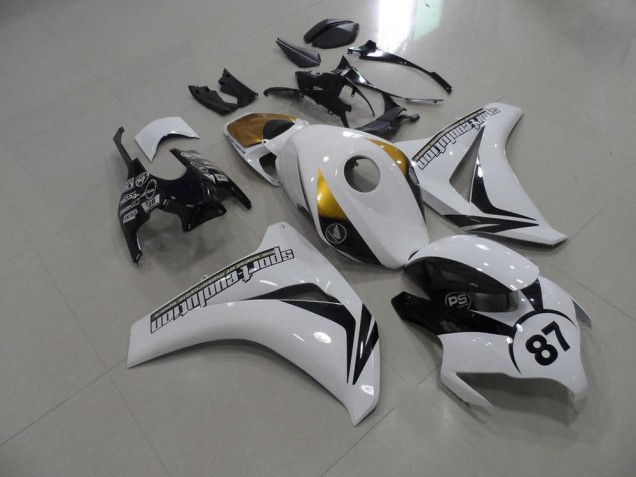 2008-2011 Black and White and Gold Honda CBR1000RR Fairings