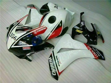 2008-2011 White Black Honda CBR1000RR Complete Fairing Kit