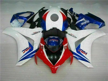 2008-2011 White Blue Honda CBR1000RR Complete Fairing Kit