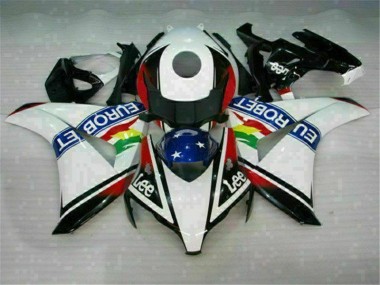 2008-2011 White Red Honda CBR1000RR Fairings