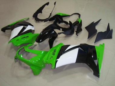 2008-2012 Green White Black Kawasaki Ninja ZX250R Fairings