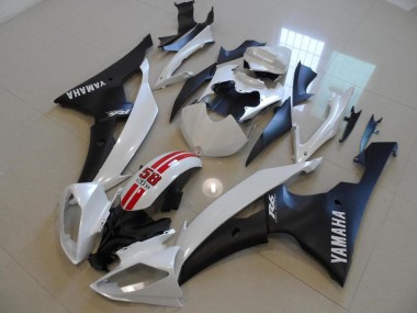 2008-2016 Pearl White and Black 58Sic Yamaha YZF R6 Fairings