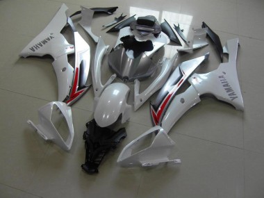 2008-2016 Pearl White Silver Yamaha YZF R6 Fairings