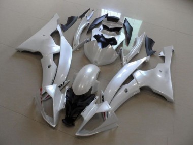 2008-2016 Pearl White Yamaha YZF R6 Full Fairing Kit