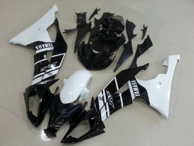 2008-2016 White and Black Yamaha YZF R6 Fairings