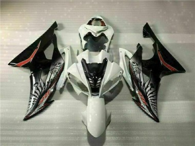 2008-2016 White Black Yamaha YZF R6 Abs Fairings