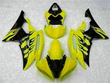 2008-2016 Yellow Black Yamaha YZF R6 Fairings