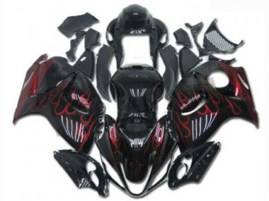 2008-2019 Black Red Suzuki GSXR1300 Fairings