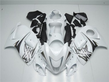 2008-2019 White Suzuki GSXR 1300 Fairings