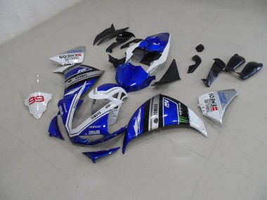 2009-2011 Blue White Yamaha YZF R1 Fairings