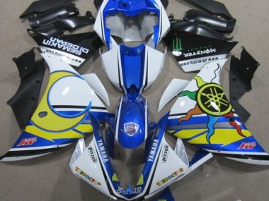 2009-2011 Blue White Yellow 46 Yamaha YZF R1 Fairings