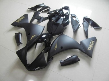 2009-2011 Matte Black Gold Sticker Yamaha YZF R1 Fairings