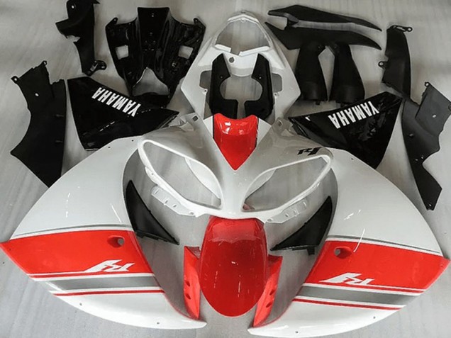 2009-2011 Racy Red White Black Yamaha YZF R1 Fairings