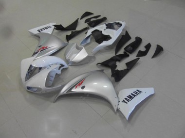 2009-2011 White Silver Yamaha YZF R1 Fairings