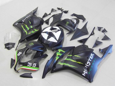 2009-2012 Monster Matte Black Honda CBR600RR Fairings