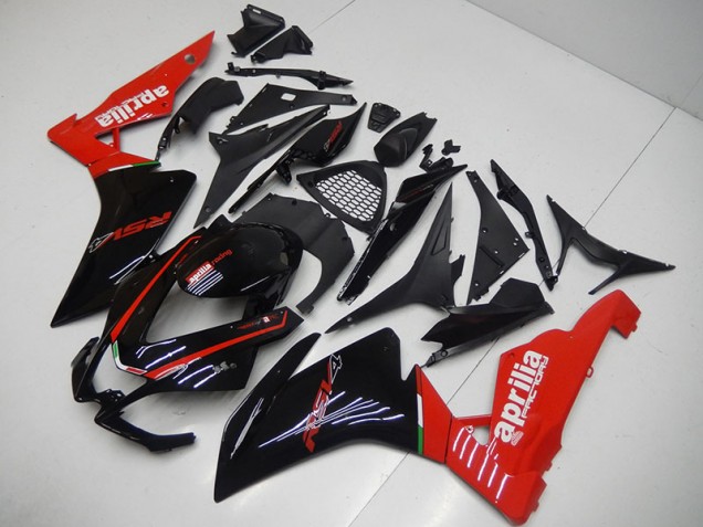 2009-2015 Black White Aprilia RSV4 Fairings