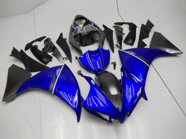 2012-2014 Black Blue Yamaha YZF R1 Fairings