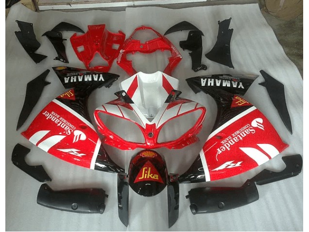 2012-2014 Red White and Black Graphic Yamaha YZF R1 Fairings