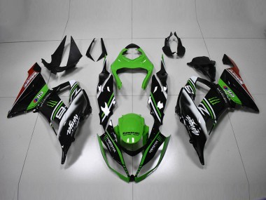 2013-2018 Green Black White Kawasaki Ninja ZX6R Fairings