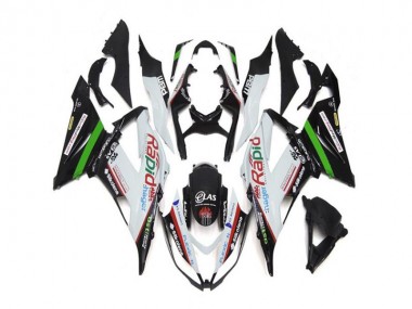 2013-2018 White Black Kawasaki Ninja ZX6R Fairings